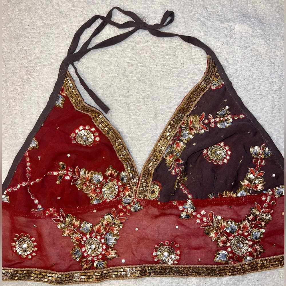 boho festival halter top